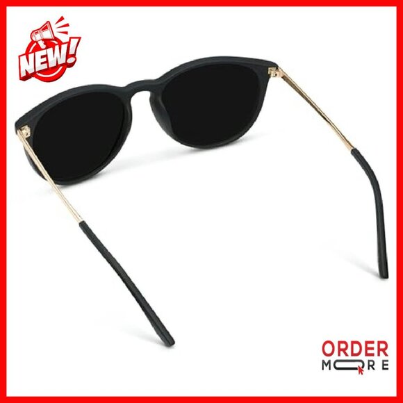 Round Polarized Sunglasses UV400 Protection Lightweight Frame Vintage Retro main image 4